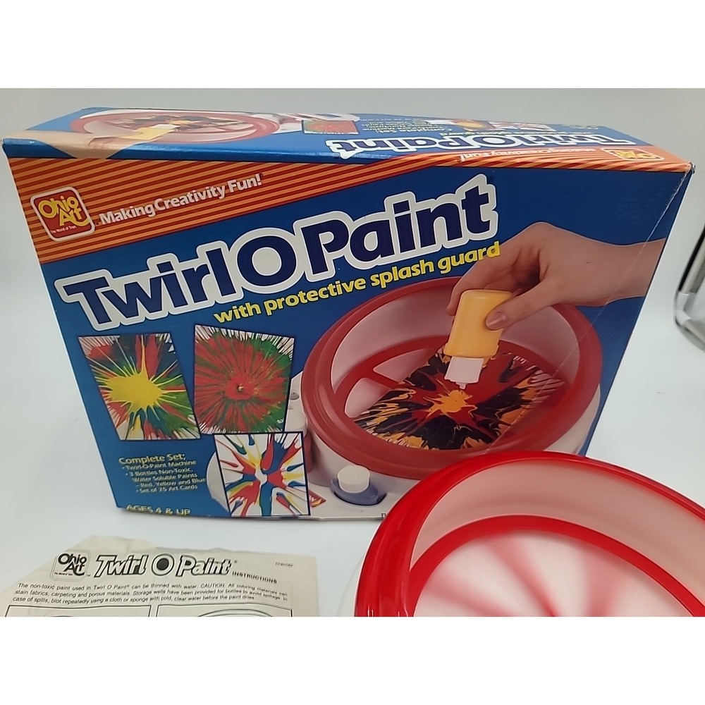 VTG Ohio Arts Twirl O Paint Making Creativity Fun Painting Swirls Craft Art - Picture 5 of 8